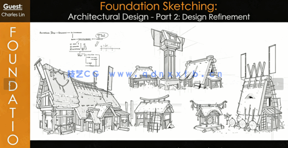 PS初学者建筑素描线稿绘制工作流程视频教程(图3)
