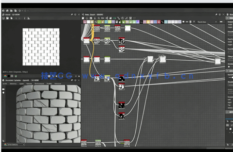 Substance Designer旧砖块老砖头纹理制作视频课程(图1)