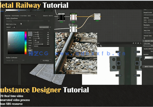 Substance 3D Designer金属铁路铺轨材质实例制作视频教程(图4)