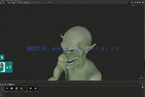 Substance Painter哥布林角色PBR纹理实例制作视频教程(图3)