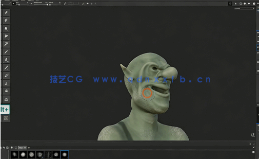 Substance Painter哥布林角色PBR纹理实例制作视频教程(图5)
