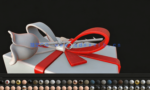 Substance Painter礼物纹理贴图实例制作视频教程(图3)