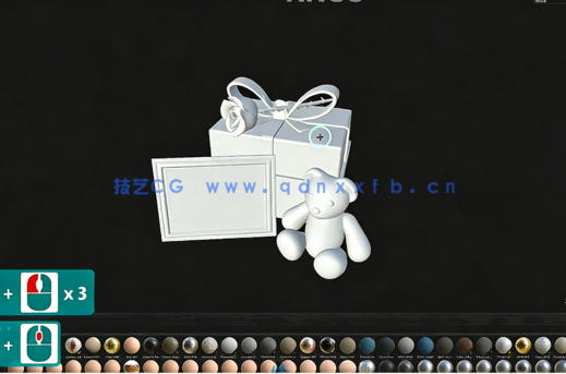 Substance Painter礼物纹理贴图实例制作视频教程(图1)