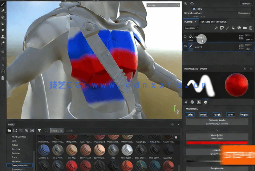 Substance Painter星球大战战士盔甲纹理贴图制作视频教程(图3)