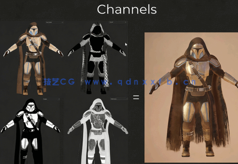 Substance Painter星球大战战士盔甲纹理贴图制作视频教程(图1)