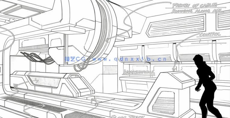 Blender科幻室内场景概念艺术制作流程视频教程(图3)