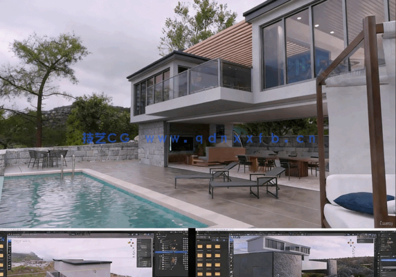 Blender建筑可视化渲染与动画技术训练视频教程(图5)