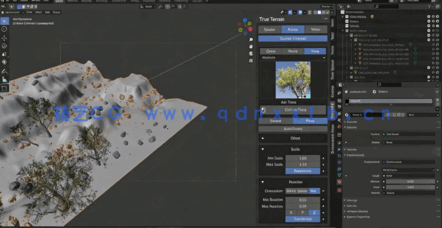  Blender与Unity逼真苔藓瀑布自然场景制作视频教程(图4)