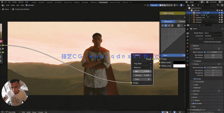 Blender绿幕抠像特效合成技术视频教程(图6)