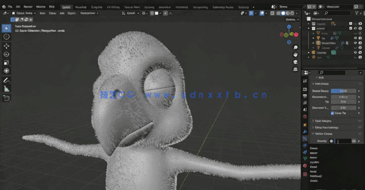 Blender从零开始学习鹦鹉角色制作完整流程视频教程(图6)
