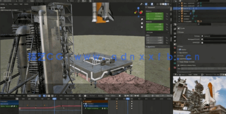 Blender航天飞机火箭发射特效动画制作视频教程(图4)