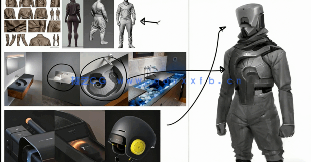  PS不同素材收集构成创意设计数字绘画工作流程视频教程(图3)