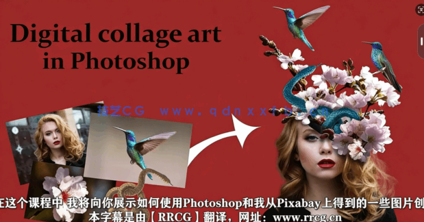 【中文字幕】PS创建素材拼贴数字效果创意海报视频教程(图5)