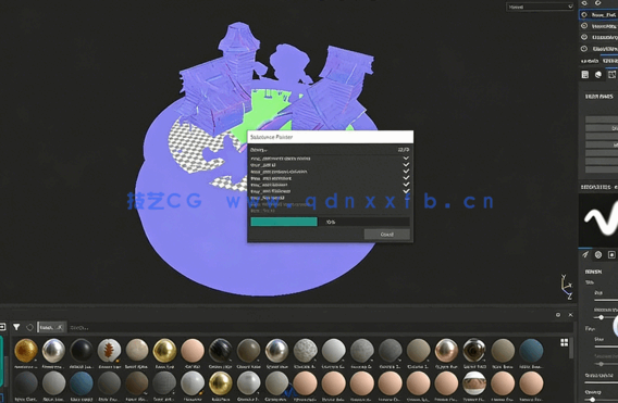 Substance Painter袖珍微缩场景模型纹理制作视频教程(图1)