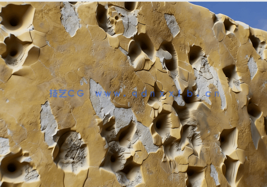 Substance Designer有孔石膏墙壁材质制作训练视频教程(图3)