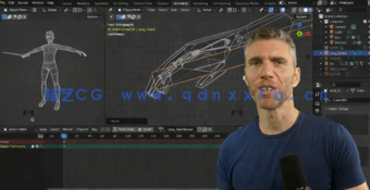 Blender游戏人物角色绑定动画基础核心技术视频教程(图2)