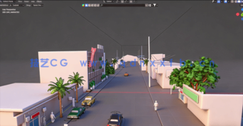Blender复古写实汽车街道城市环境场景制作视频教程(图2)