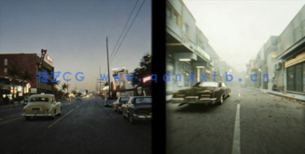 Blender复古写实汽车街道城市环境场景制作视频教程(图3)