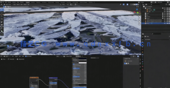 Blender唯美薰衣草瀑布场景制作流程视频教程(图2)