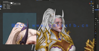 Blender女刺客游戏角色完整制作工作流程视频教程(图3)