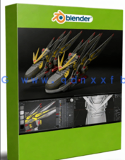 Blender科幻风运动鞋3D建模设计视频教程(图1)