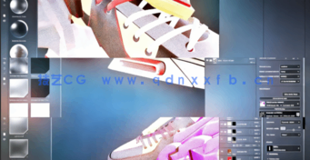 Blender科幻风运动鞋3D建模设计视频教程(图4)