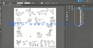 AI创建卡通矢量动物贴纸工作流程视频教程(图1)