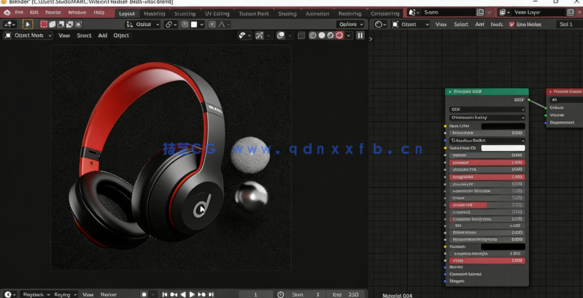 Blender头戴式耳机完整制作工作流程视频教程(图5)
