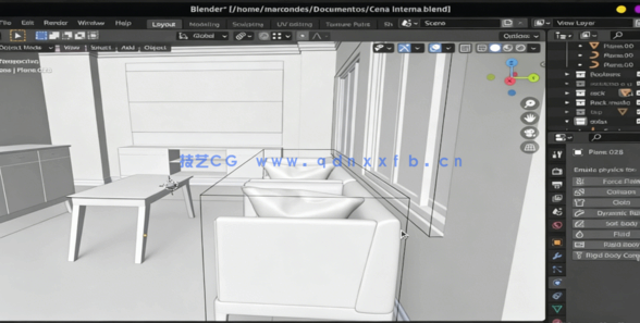 Blender室内设计完整场景建模视频教程(图2)