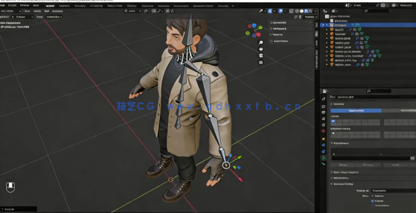 从Blender到游戏引擎完整角色动画制作流程视频教程(图3)
