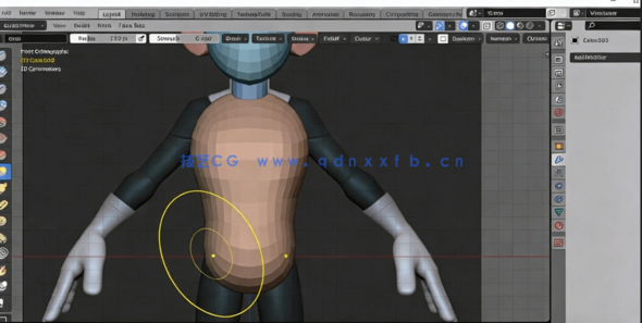 Blender初学者简单人物角色制作训练视频教程 (图4) Blender初学者简单人物角色制作训练视频教程 (图4)