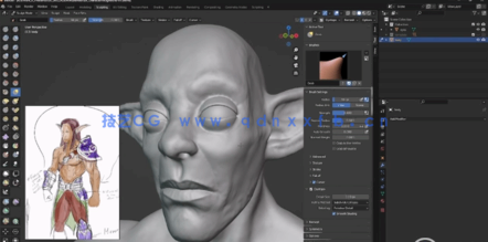 Blender精灵角色完整制作工作流程视频教程(图3)