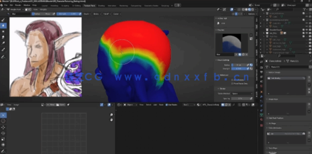 Blender精灵角色完整制作工作流程视频教程(图5)