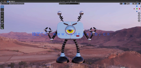 Blender超萌机器人角色建模制作视频教程(图2)