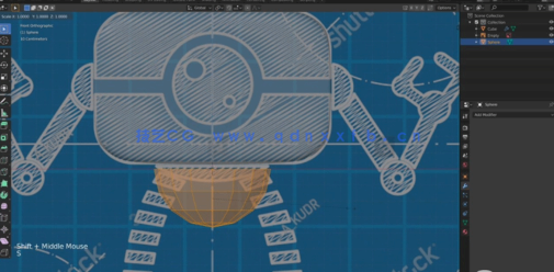 Blender超萌机器人角色建模制作视频教程(图4)