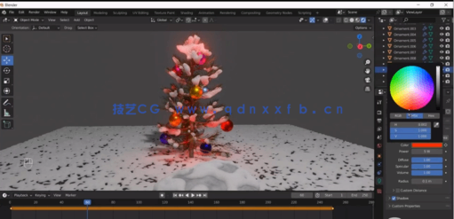  Blender圣诞树场景完整实例制作视频教程(图3)