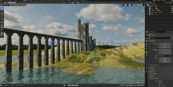 Blender与PS概念艺术场景设计实例制作视频教程(图2)