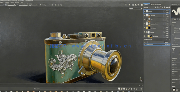 Blender和Substance Painter复古相机完整制作流程视频教程(图5)