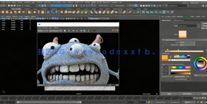 Maya创建卡通风格怪物角色完整制作工作流视频教程(图6)