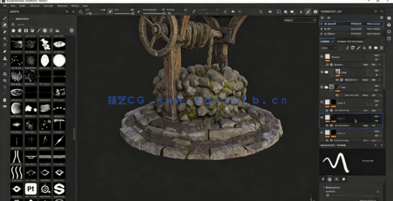 Blender中世纪水井游戏资产完整制作工作流程视频教程(图5)