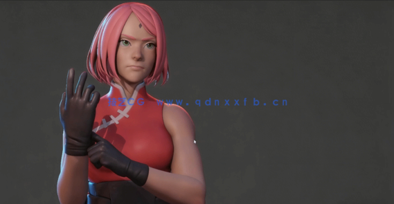 Blender《火影忍者》春野樱人物角色建模制作流程视频教程(图6)