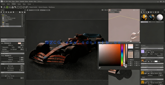 Blender迈凯轮F1MCL36赛车制作完整流程视频教程(图6)