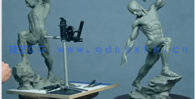 人体躯干肌肉动态解剖粘土雕塑制作视频教程(图6)