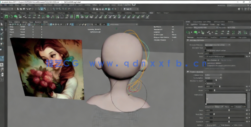 Maya卡通女孩头发修饰完整制作大师级视频教程(图2)