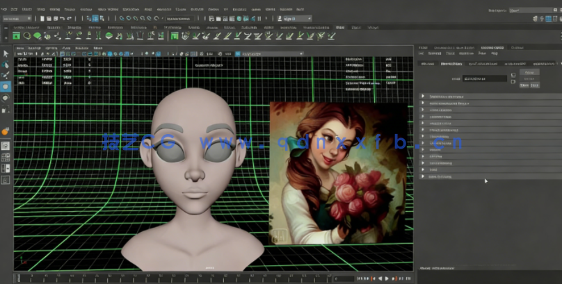 Maya卡通女孩头发修饰完整制作大师级视频教程(图3)