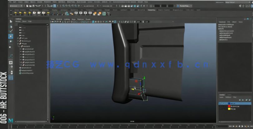 Maya流行游戏科幻机枪武器完整制作视频教程(图4)