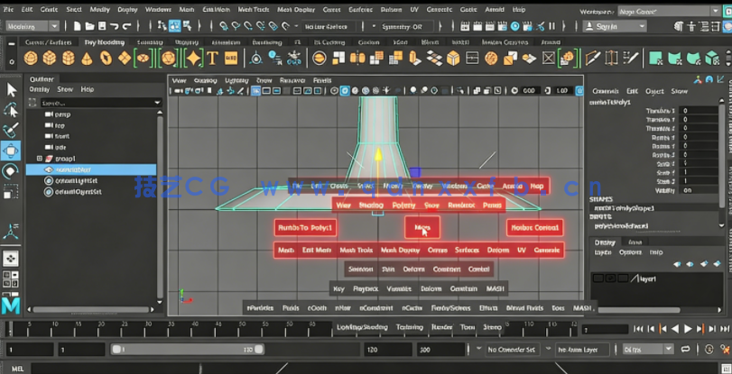 Maya流体模拟和渲染干冰烟云视频教程(图5)
