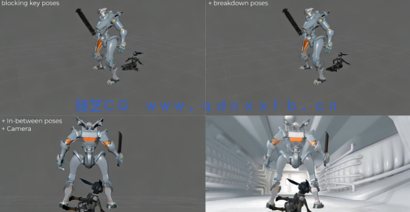 Maya 3A级动作游戏角色战斗动画制作工作流程视频教程(图2)