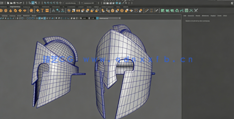 Maya斯巴达头盔实例制作工作流程视频教程(图2)