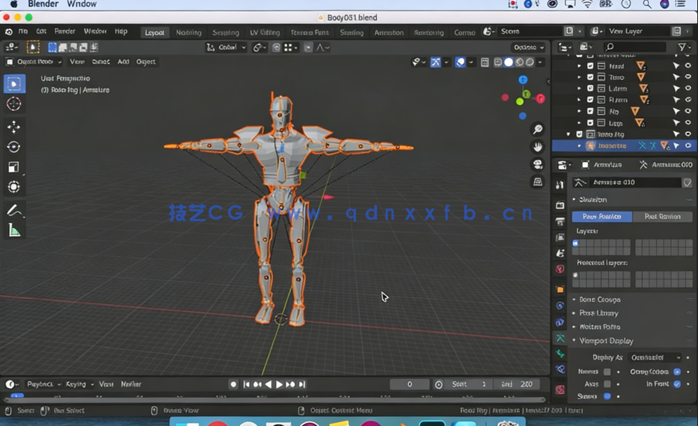Blender机器人绑定动画技术视频教程(图2)